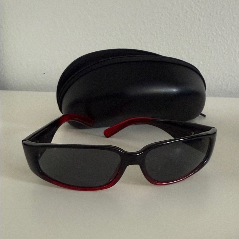 Black Flys Black and Red Sunglasses with Case